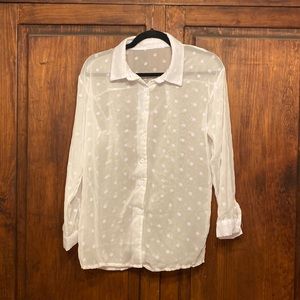 Sheer button down shirt
